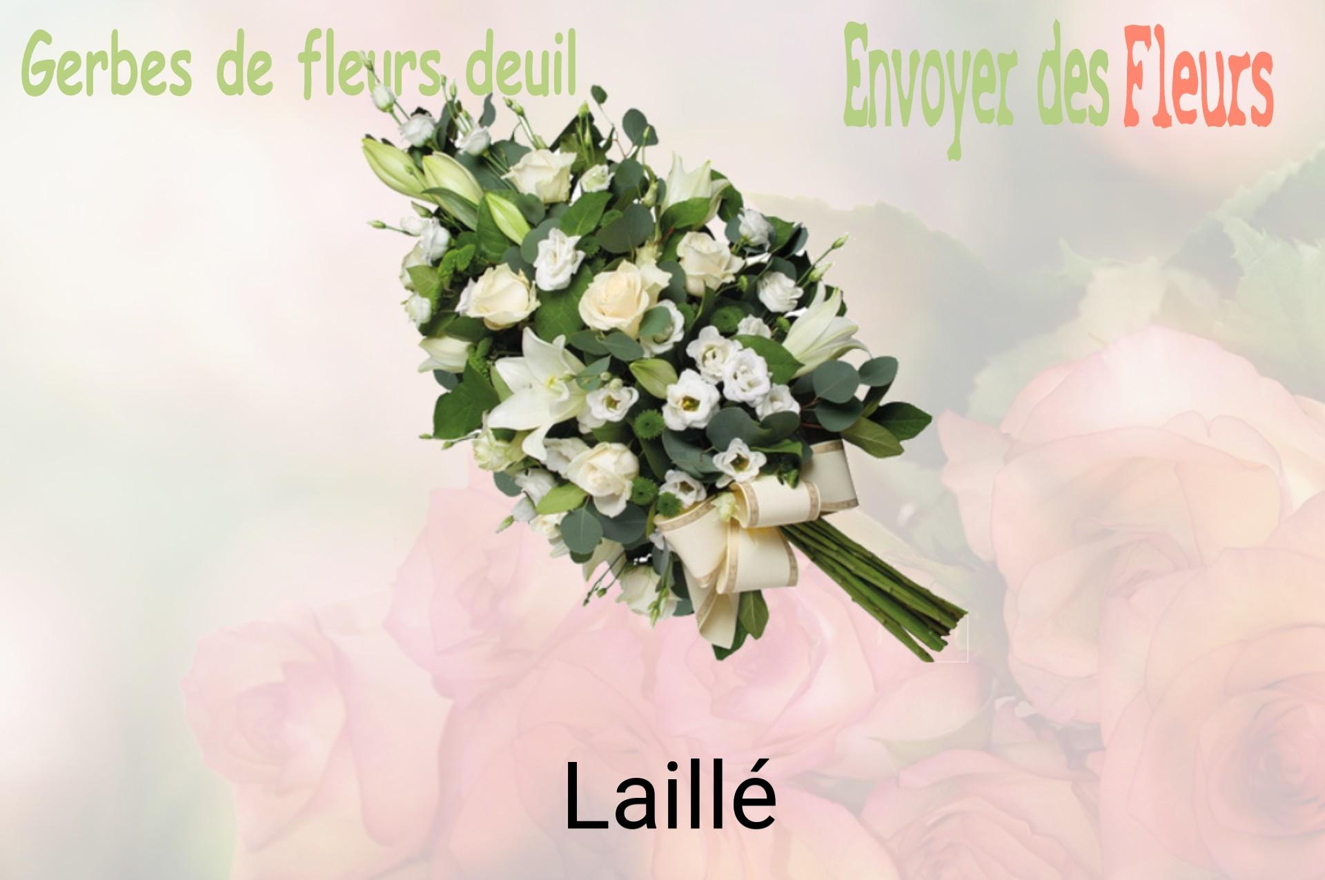 Gerbe de fleurs de deuil livrée à Laillé